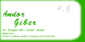 andor giber business card
